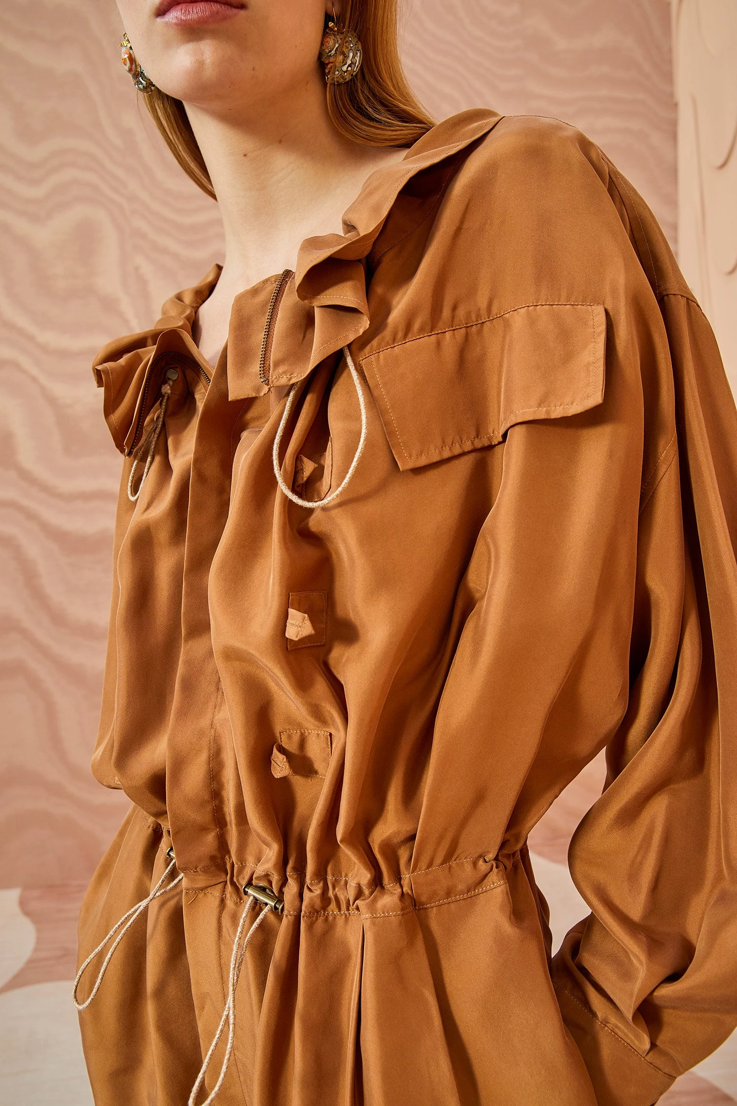 ULLA JOHNSON Aida Jumpsuit - Chestnut 4 ULLA JOHNSON Aida Jumpsuit - Chestnut - Image 2