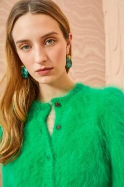 ULLA JOHNSON Aisha Cardigan - Emerald -Lila's Closet ULLA JOHNSON Aisha Cardigan EMERALD 0079