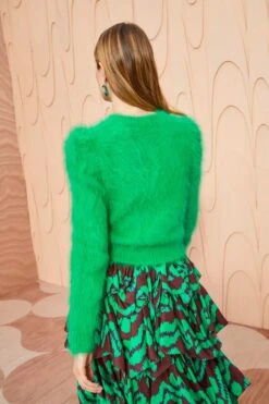 ULLA JOHNSON Aisha Cardigan - Emerald -Lila's Closet ULLA JOHNSON Aisha Cardigan EMERALD 0154