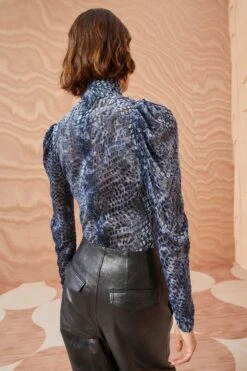 ULLA JOHNSON Althea Turtleneck - Marine -Lila's Closet ULLA JOHNSON Althea Turtleneck MARINE 0218