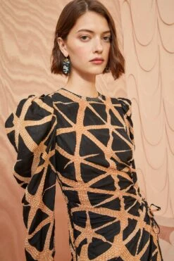 ULLA JOHNSON Amalie Dress - Onyx 11 ULLA JOHNSON Amalie Dress - Onyx -Lila's Closet ULLA JOHNSON Amalie Dress ONYX 0115