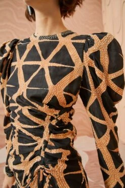 ULLA JOHNSON Amalie Dress - Onyx 10 ULLA JOHNSON Amalie Dress - Onyx -Lila's Closet ULLA JOHNSON Amalie Dress ONYX 02 ALT