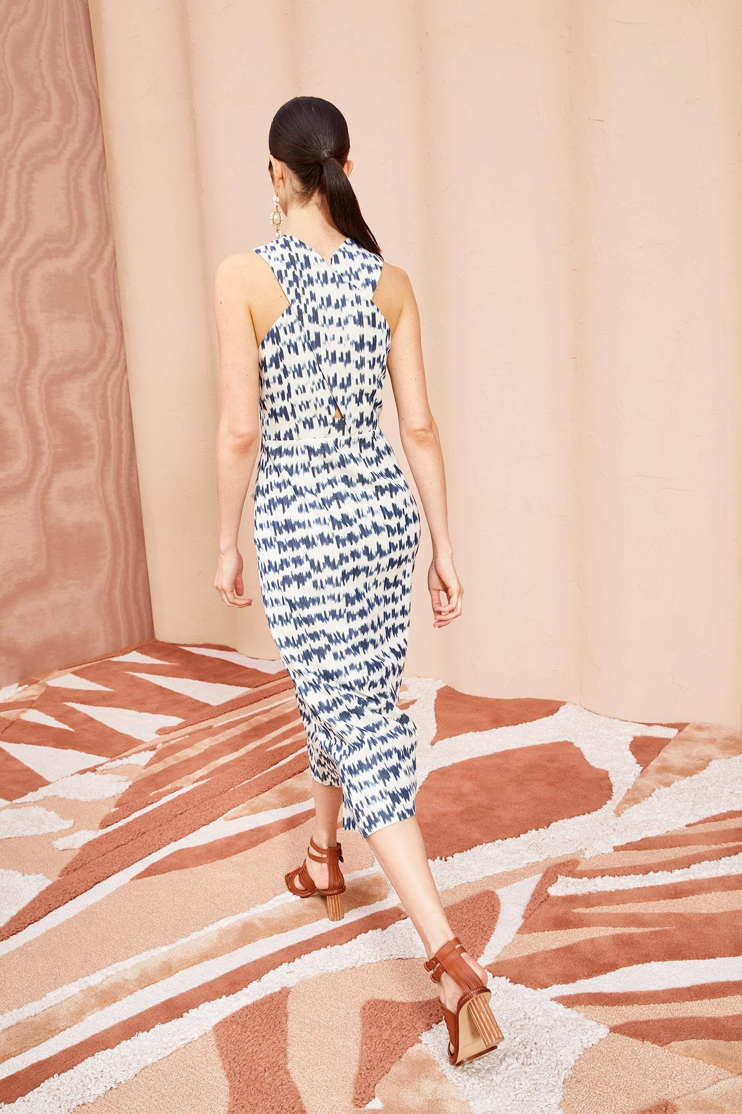 ULLA JOHNSON Amayah Dress - Indigo Ikat 5 ULLA JOHNSON Amayah Dress - Indigo Ikat - Image 3