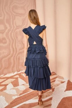 ULLA JOHNSON Aurore Dress - Midnight -Lila's Closet ULLA JOHNSON Aurore Dress MIDNIGHT 04