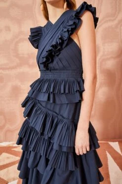 ULLA JOHNSON Aurore Dress - Midnight -Lila's Closet ULLA JOHNSON Aurore Dress MIDNIGHT 05