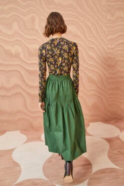 ULLA JOHNSON Blythe Skirt - Juniper -Lila's Closet ULLA JOHNSON Blythe Skirt JUNIPER 04