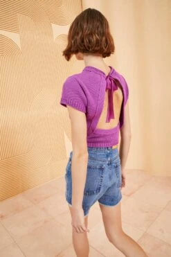 ULLA JOHNSON The Charlotte Short - Danube Medium Indigo Wash -Lila's Closet ULLA JOHNSON CHARLOTTE SHORT DANUBE 0029