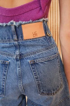 ULLA JOHNSON The Charlotte Short - Danube Medium Indigo Wash -Lila's Closet ULLA JOHNSON CHARLOTTE SHORT DANUBE 0105