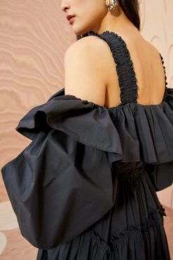 ULLA JOHNSON Caprice Dress - Noir -Lila's Closet ULLA JOHNSON Caprice Dress NOIR 05