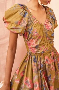 ULLA JOHNSON Cecile Dress - Bamboo -Lila's Closet ULLA JOHNSON Cecile Dress BAMBOO 02 ALT