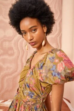 ULLA JOHNSON Cecile Dress - Bamboo -Lila's Closet ULLA JOHNSON Cecile Dress BAMBOO 03