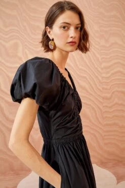 ULLA JOHNSON Cecile Dress - Noir -Lila's Closet ULLA JOHNSON Cecile Dress NOIR 05