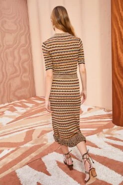 ULLA JOHNSON Cosette Skirt - Tiger's Eye -Lila's Closet ULLA JOHNSON Cosette Skirt TIGER SEYE 0113