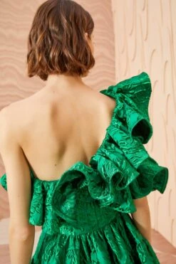 ULLA JOHNSON Cosima Gown - Emerald -Lila's Closet ULLA JOHNSON Cosima Gown EMERALD 0199