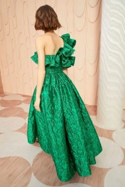 ULLA JOHNSON Cosima Gown - Emerald -Lila's Closet ULLA JOHNSON Cosima Gown EMERALD 0202