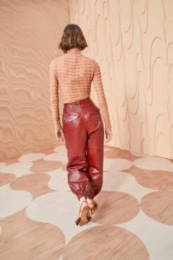 ULLA JOHNSON Cyrus Pant - Mahogany -Lila's Closet ULLA JOHNSON Cyrus Pant MAHOGANY 0189