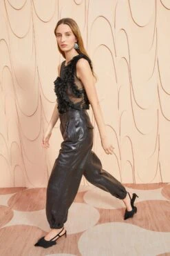 ULLA JOHNSON Cyrus Pant - Noir -Lila's Closet ULLA JOHNSON Cyrus Pant NOIR 0003