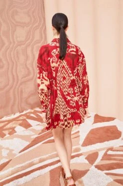 ULLA JOHNSON Dari Dress - Vermilion -Lila's Closet ULLA JOHNSON Dari Dress VERMILION 03