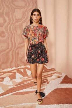 ULLA JOHNSON Dina Top - Coral Bloom -Lila's Closet ULLA JOHNSON Dina Top CORAL BLOOM 0055