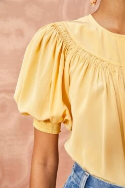 ULLA JOHNSON Dina Top - Dune -Lila's Closet ULLA JOHNSON Dina Top DUNE 05