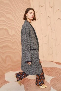 ULLA JOHNSON Eleanor Coat - Graphite 9 ULLA JOHNSON Eleanor Coat - Graphite -Lila's Closet ULLA JOHNSON Eleanor Coat GRAPHITE 0017