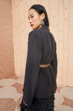 ULLA JOHNSON Ellery Jacket - Noir 10 ULLA JOHNSON Ellery Jacket - Noir -Lila's Closet ULLA JOHNSON Ellery Jacket NOIR 0147