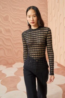 ULLA JOHNSON Emma Top - Noir -Lila's Closet ULLA JOHNSON Emma Top NOIR 0007