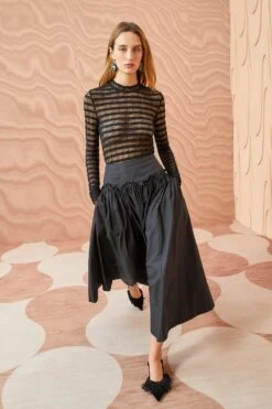 ULLA JOHNSON Emmy Skirt - Noir -Lila's Closet ULLA JOHNSON Emmy Skirt NOIR 01 MAIN