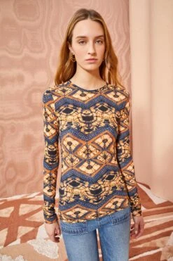 ULLA JOHNSON Eve Top - Constellation -Lila's Closet ULLA JOHNSON Eve Top CONSTELLATION 03