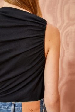 ULLA JOHNSON Fia Top - Noir -Lila's Closet ULLA JOHNSON FIA TOP NOIR 03