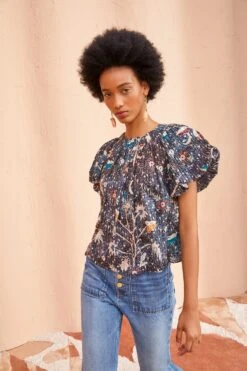 ULLA JOHNSON Flo Top - Jet -Lila's Closet ULLA JOHNSON Flo Top JET 03