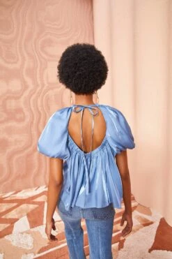 ULLA JOHNSON Flo Top - River 9 ULLA JOHNSON Flo Top - River -Lila's Closet ULLA JOHNSON Flo Top RIVER 0059