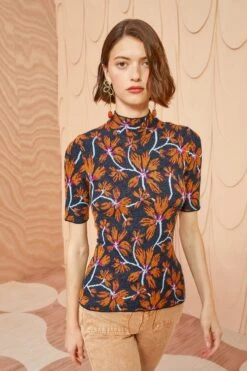 ULLA JOHNSON Flora Top - Bellflower -Lila's Closet ULLA JOHNSON Flora Top BELLFLOWER 03