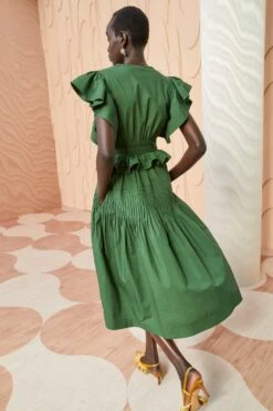 ULLA JOHNSON Florence Dress - Juniper -Lila's Closet ULLA JOHNSON Florence Dress JUNIPER 04