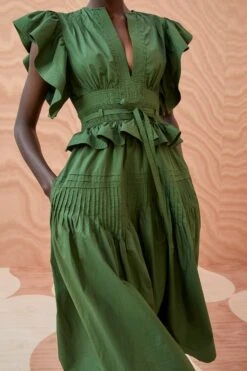 ULLA JOHNSON Florence Dress - Juniper -Lila's Closet ULLA JOHNSON Florence Dress JUNIPER 05