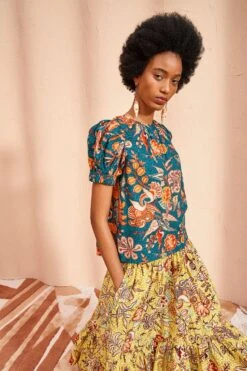 ULLA JOHNSON Frances Top - Delphinium -Lila's Closet ULLA JOHNSON Frances Top DELPHINIUM 0003