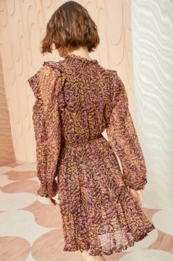 ULLA JOHNSON Gaelle Dress - Pomegranate -Lila's Closet ULLA JOHNSON Gaelle Dress POMEGRANATE 04