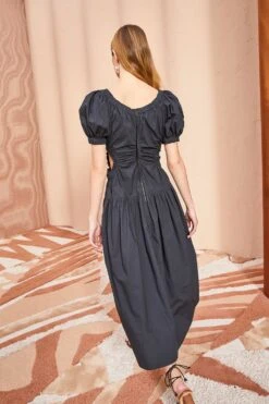 ULLA JOHNSON Golda Dress - Noir -Lila's Closet ULLA JOHNSON Golda Dress NOIR 0078