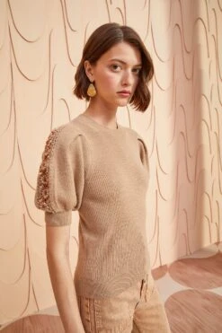 ULLA JOHNSON Harper Top - Fawn -Lila's Closet ULLA JOHNSON Harper Top FAWN 03