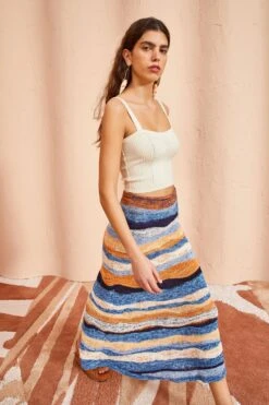 ULLA JOHNSON Hattie Skirt - Aegean -Lila's Closet ULLA JOHNSON Hattie Skirt AEGEAN 05