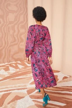 ULLA JOHNSON Helia Dress - Snapdragon -Lila's Closet ULLA JOHNSON Helia Dress SNAPDRAGON 04