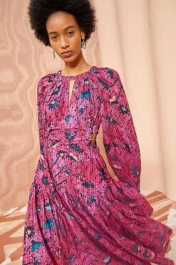 ULLA JOHNSON Helia Dress - Snapdragon -Lila's Closet ULLA JOHNSON Helia Dress SNAPDRAGON 05