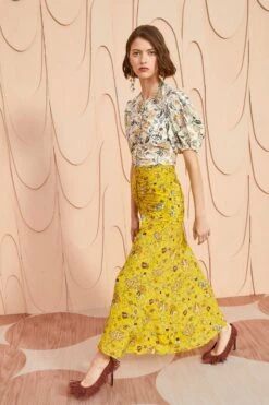 ULLA JOHNSON Imani Skirt - Mimosa -Lila's Closet ULLA JOHNSON Imani Skirt MIMOSA 0088