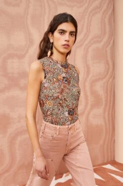 ULLA JOHNSON Ines Top - Wheat Flower 11 ULLA JOHNSON Ines Top - Wheat Flower -Lila's Closet ULLA JOHNSON Ines Top WHEAT FLOWER 0133