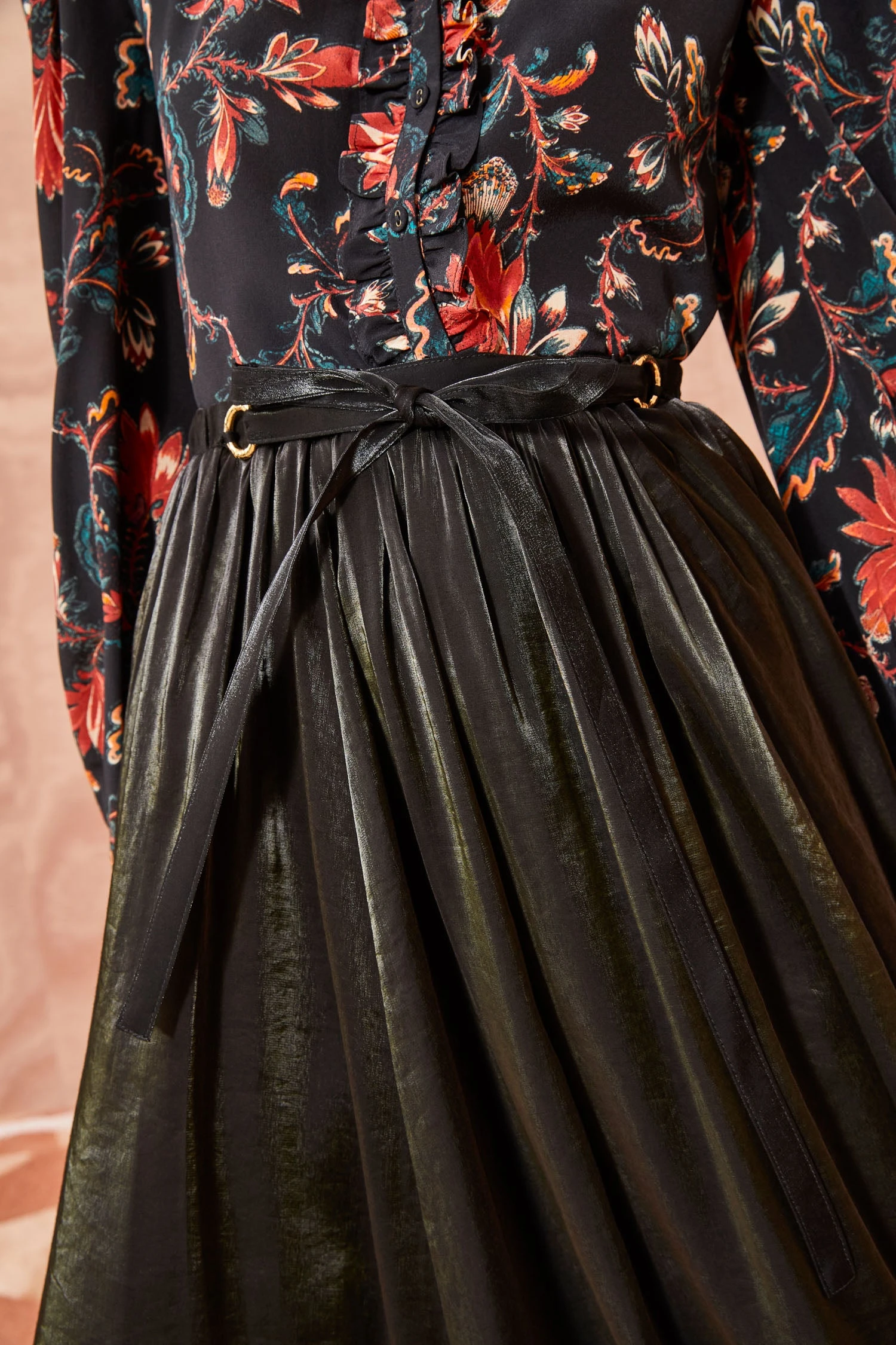 ULLA JOHNSON Irvette Skirt - Noir 4 ULLA JOHNSON Irvette Skirt - Noir - Image 2