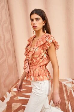 ULLA JOHNSON Kaede Top - Mesa Floral -Lila's Closet ULLA JOHNSON Kaede Top MESA FLORAL 03