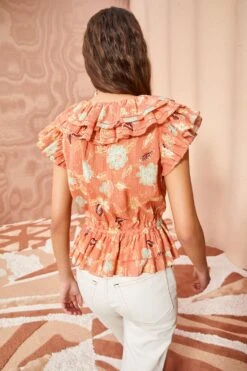 ULLA JOHNSON Kaede Top - Mesa Floral -Lila's Closet ULLA JOHNSON Kaede Top MESA FLORAL 04