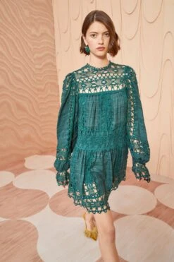 ULLA JOHNSON Lata Dress - Cypress -Lila's Closet ULLA JOHNSON Lata Dress CYPRESS 0009