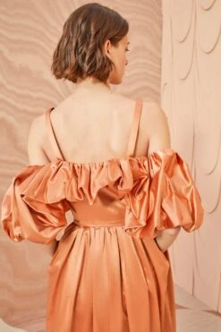 ULLA JOHNSON Lelita Dress - Copper -Lila's Closet ULLA JOHNSON Lelita Dress COPPER 0171