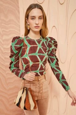 ULLA JOHNSON Leyla Blouse - Teak -Lila's Closet ULLA JOHNSON Leyla Blouse TEAK 0054